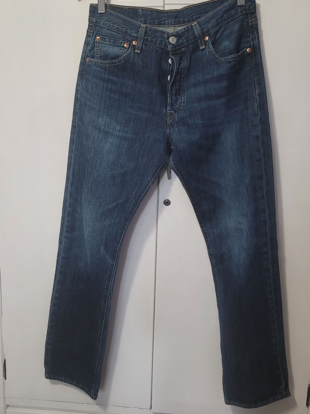 Levi's Men's Indigo Straight Leg Jeans 501s